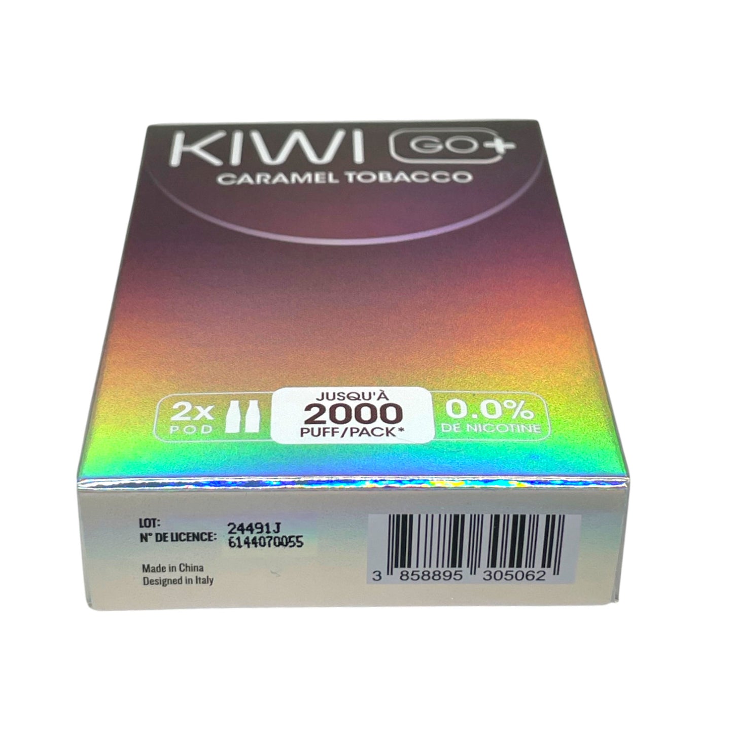 KIWI Go+ Confezione da 2 Pods Pré-remplis Caramello Tabacco/ Classico Biondo, Caramello