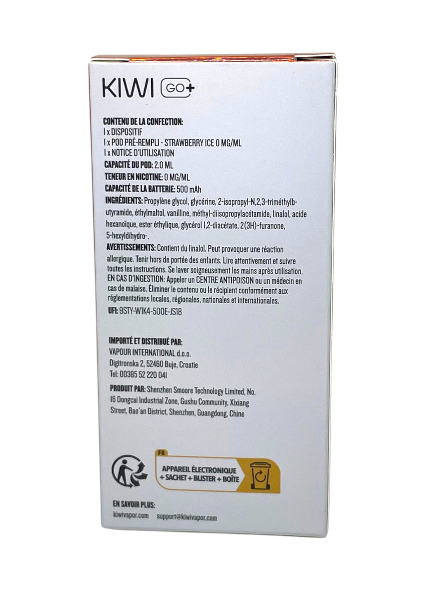 KIWI GO+ Kit Sigaretta elettronica Fragola ghiacciata