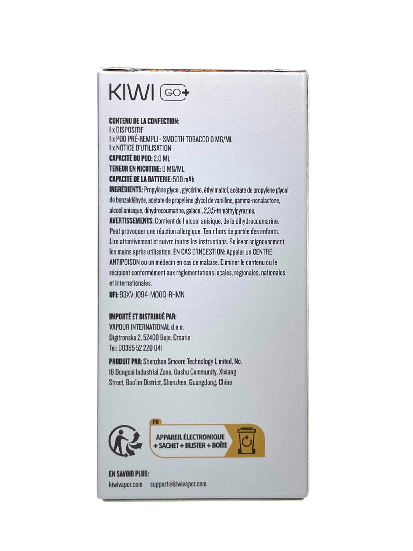 KIWI GO+ Kit Sigaretta elettronica Tabacco morbido