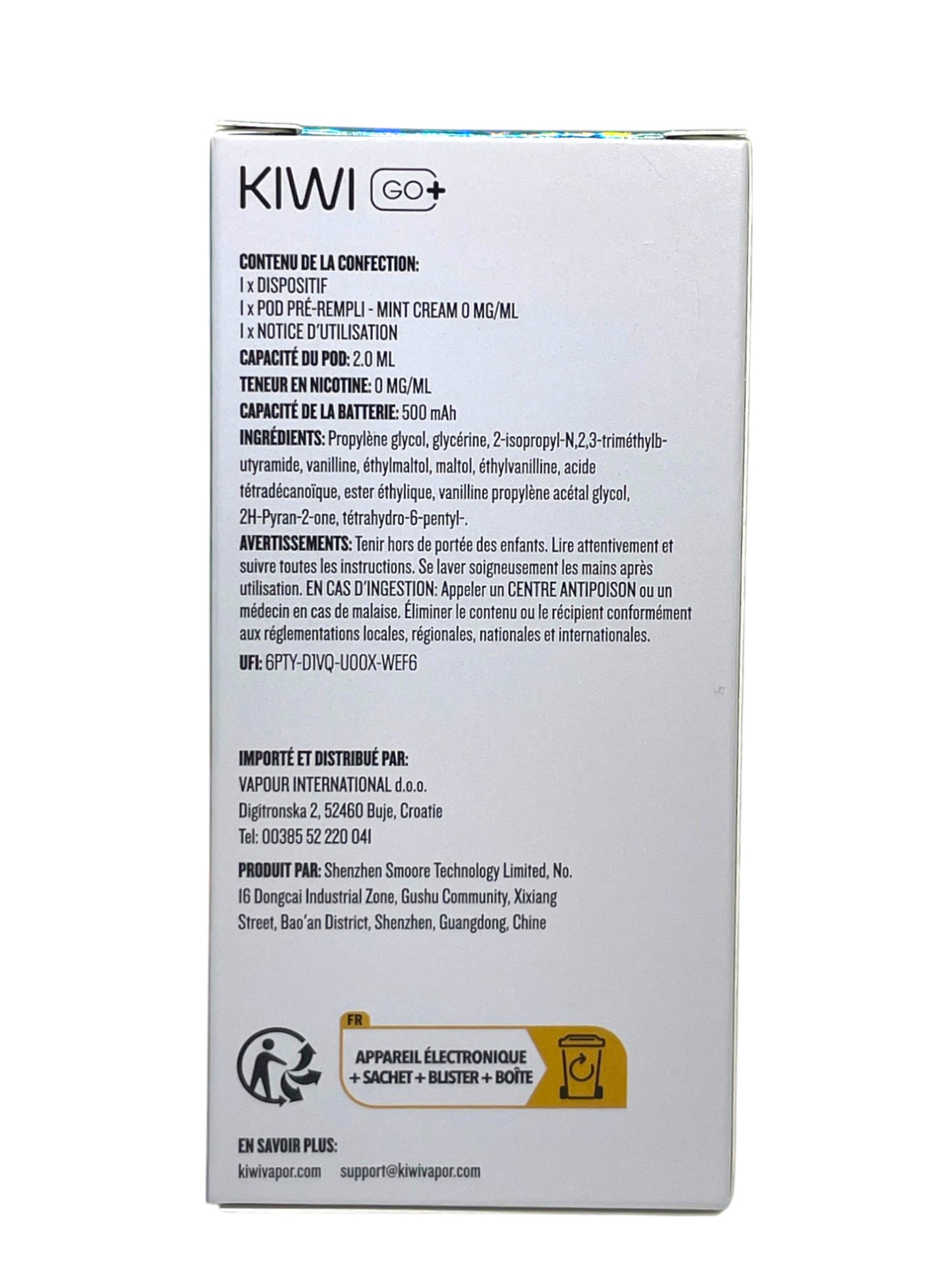 KIWI GO+ Kit Sigaretta elettronica Crema di menta