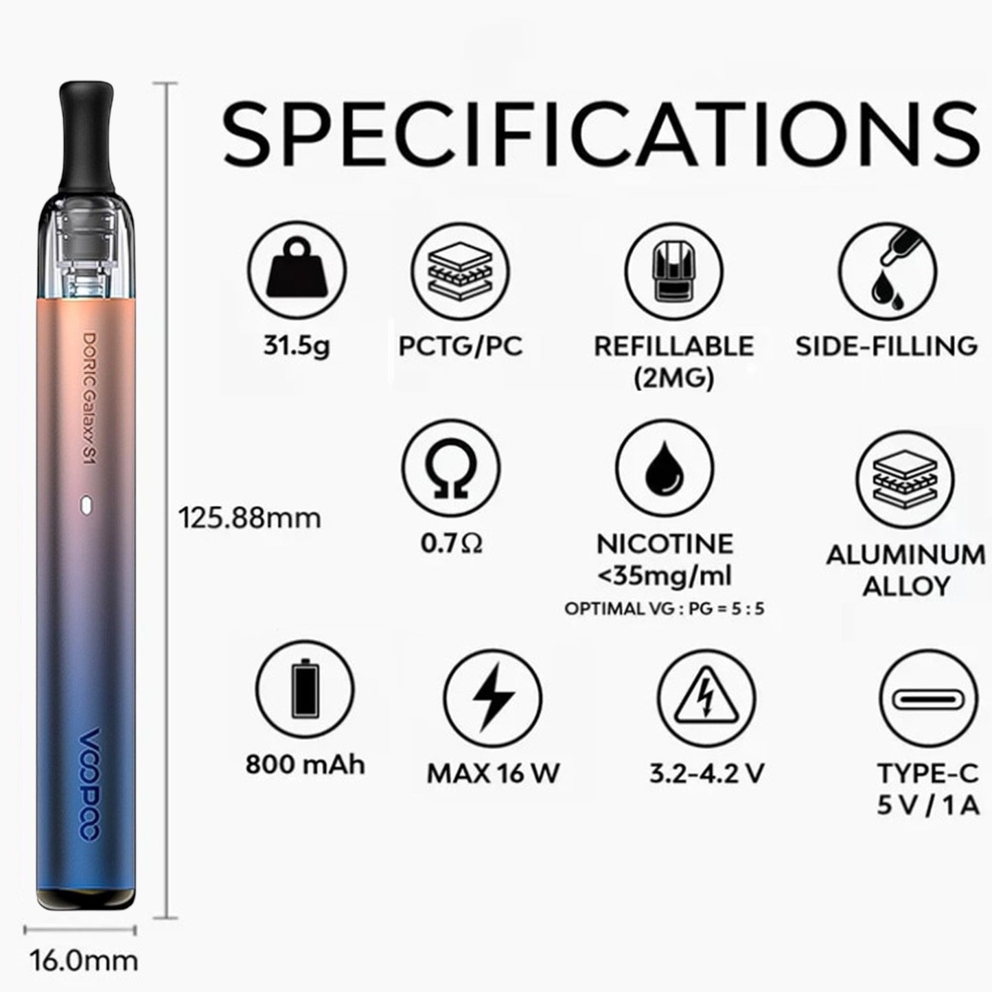 VOOPOO – Kit Doric Galaxy S1