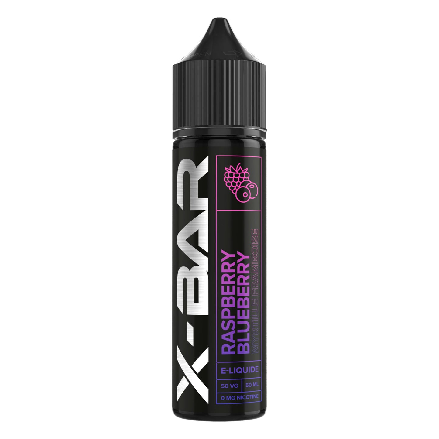 X-BAR E-liquido 50ml Mirtillo Lampone