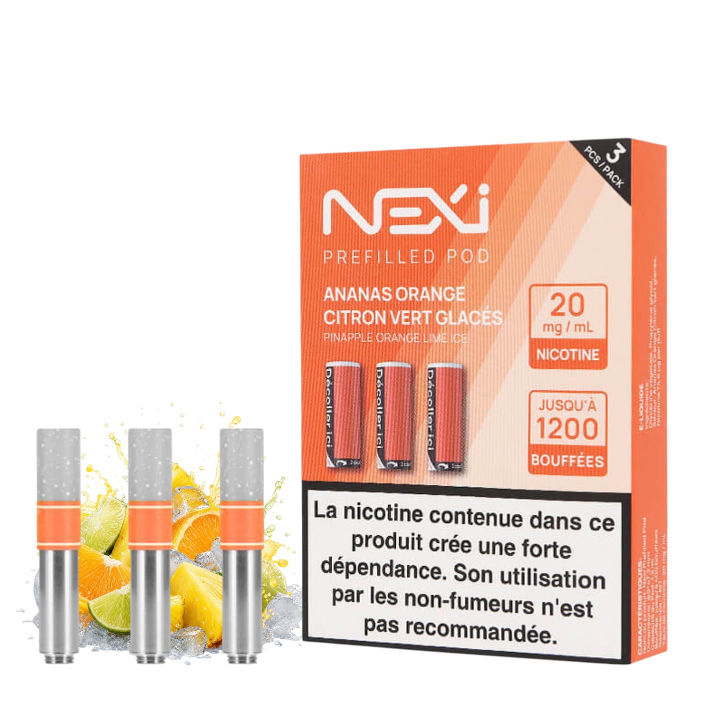 Aspire Nexi kazety po 3 – Ananas, pomeranč, limetka s ledem