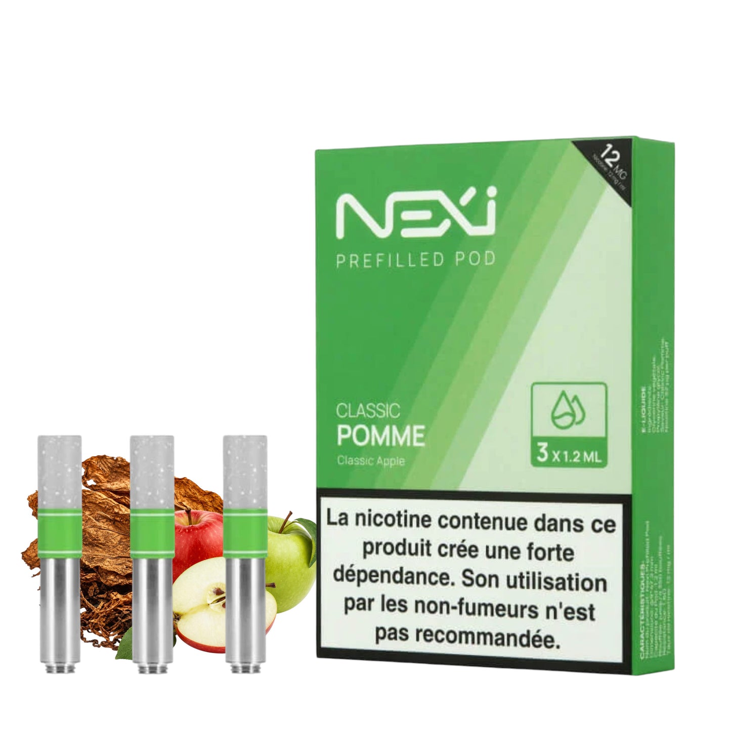 Aspire Nexi Cartridges Pack of 3 – Classic Apple