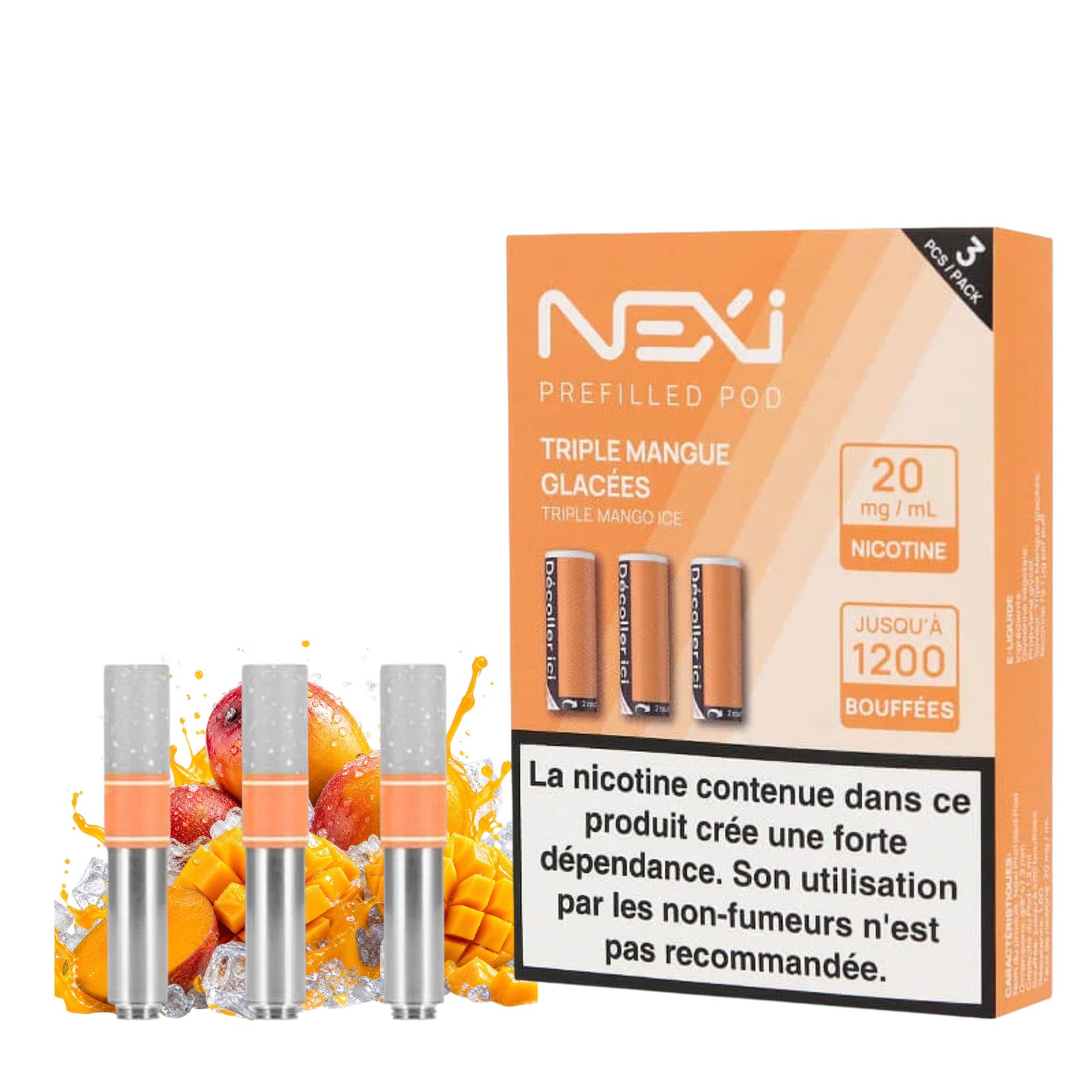 Aspire Nexi kazety po 3 – Ledové trojité mango