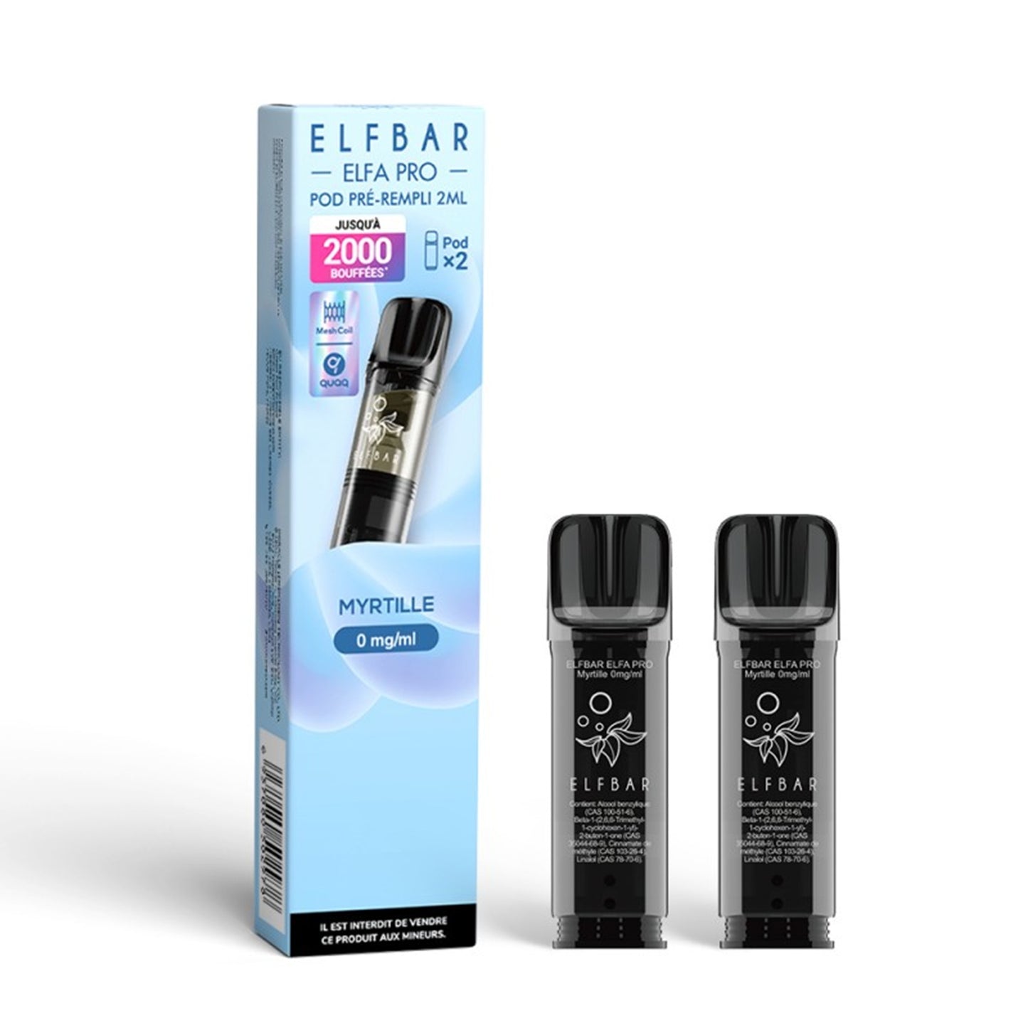 ELFBAR - ELFA Pro Pack di 2 Pods – Mirtillo