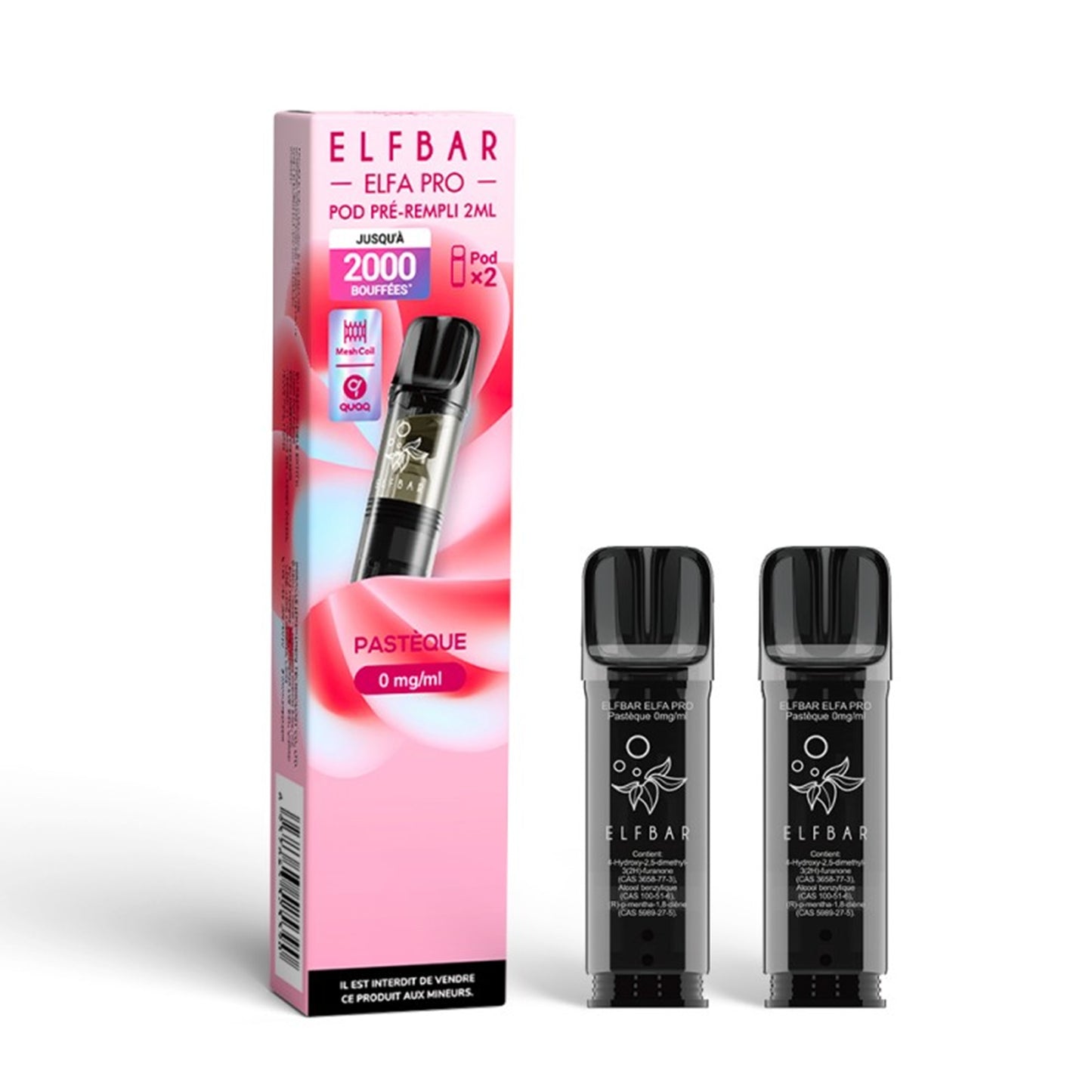 ELFBAR - ELFA Pro Pack di 2 Pods – Fragola Ghiacciata