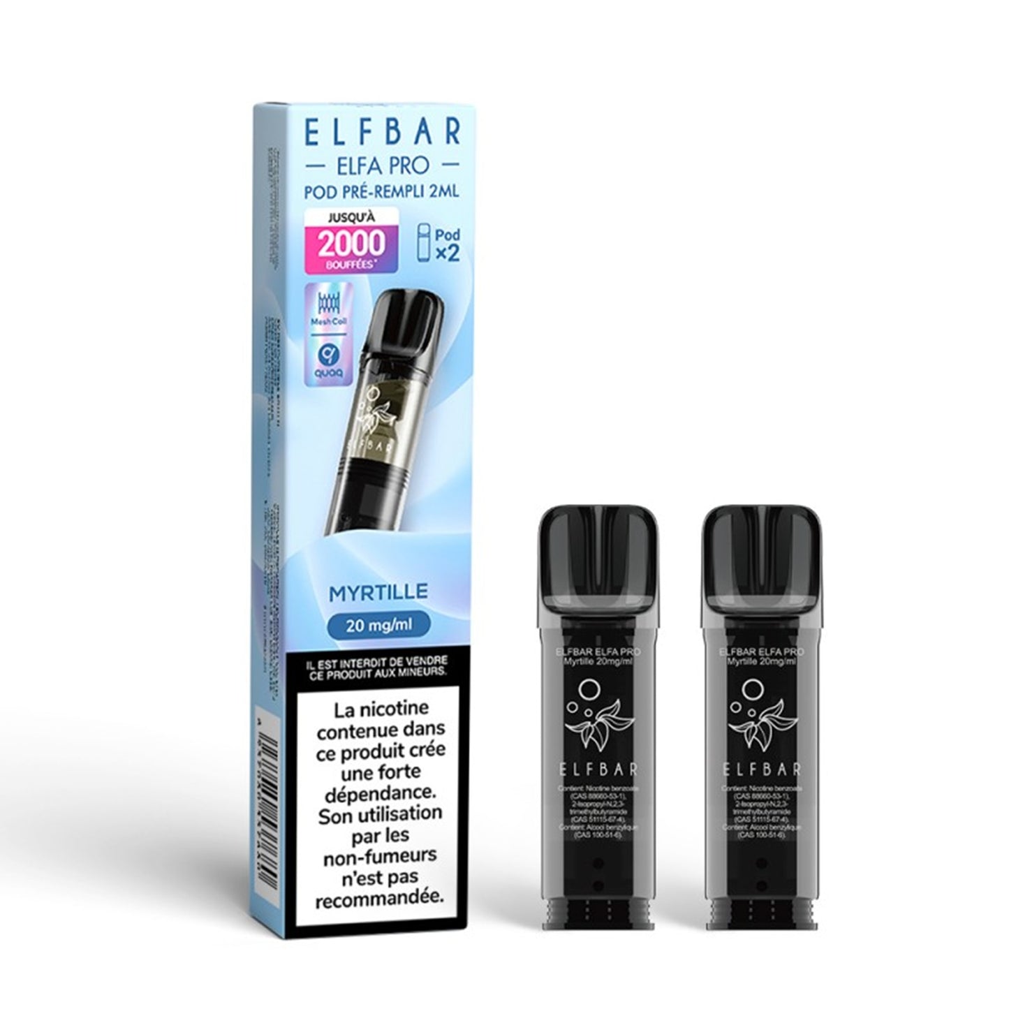 ELFBAR - ELFA Pro Pack di 2 Pods – Mirtillo