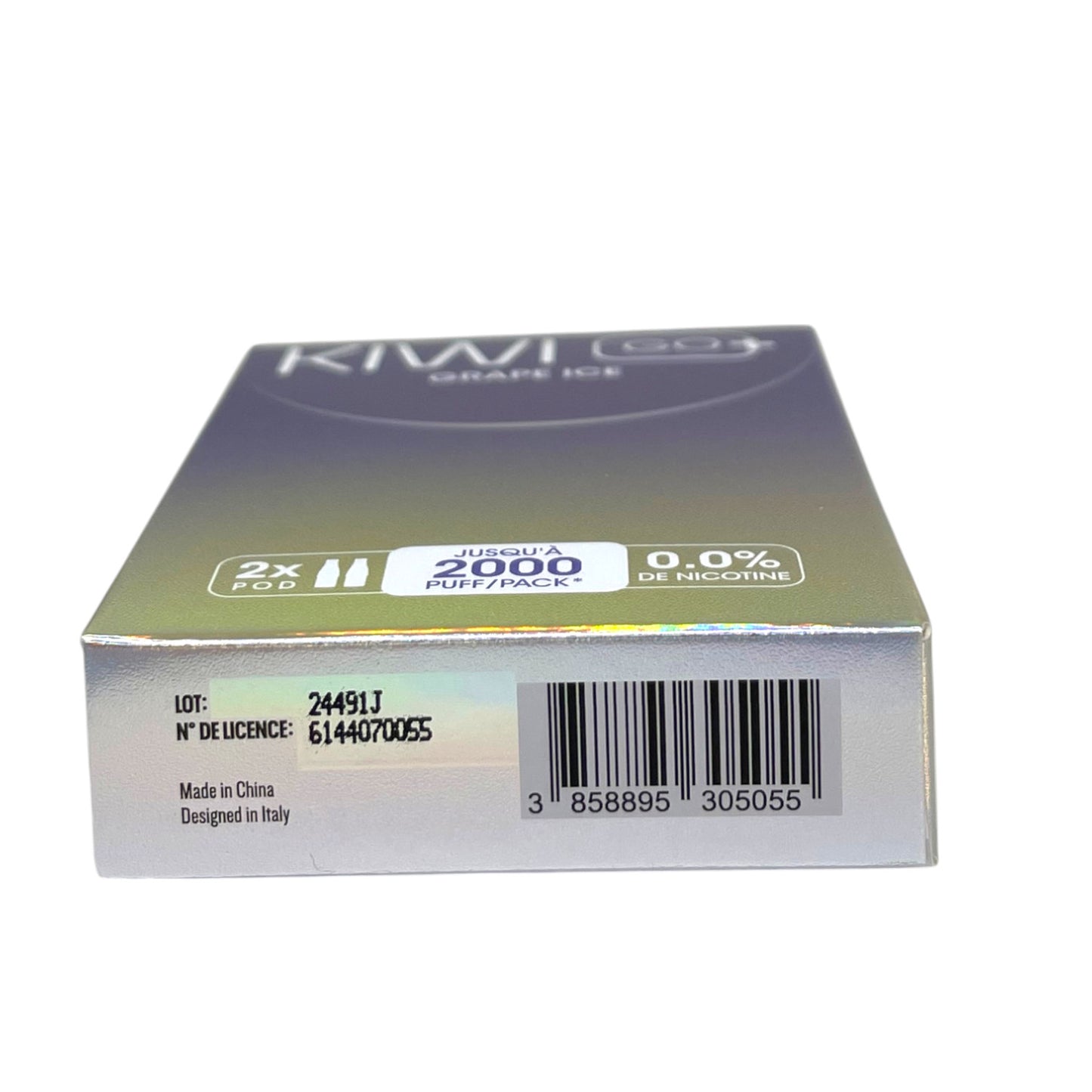 KIWI Go+ Confezione da 2 Pods Pré-remplis Grape Ice/Raisin Glacé