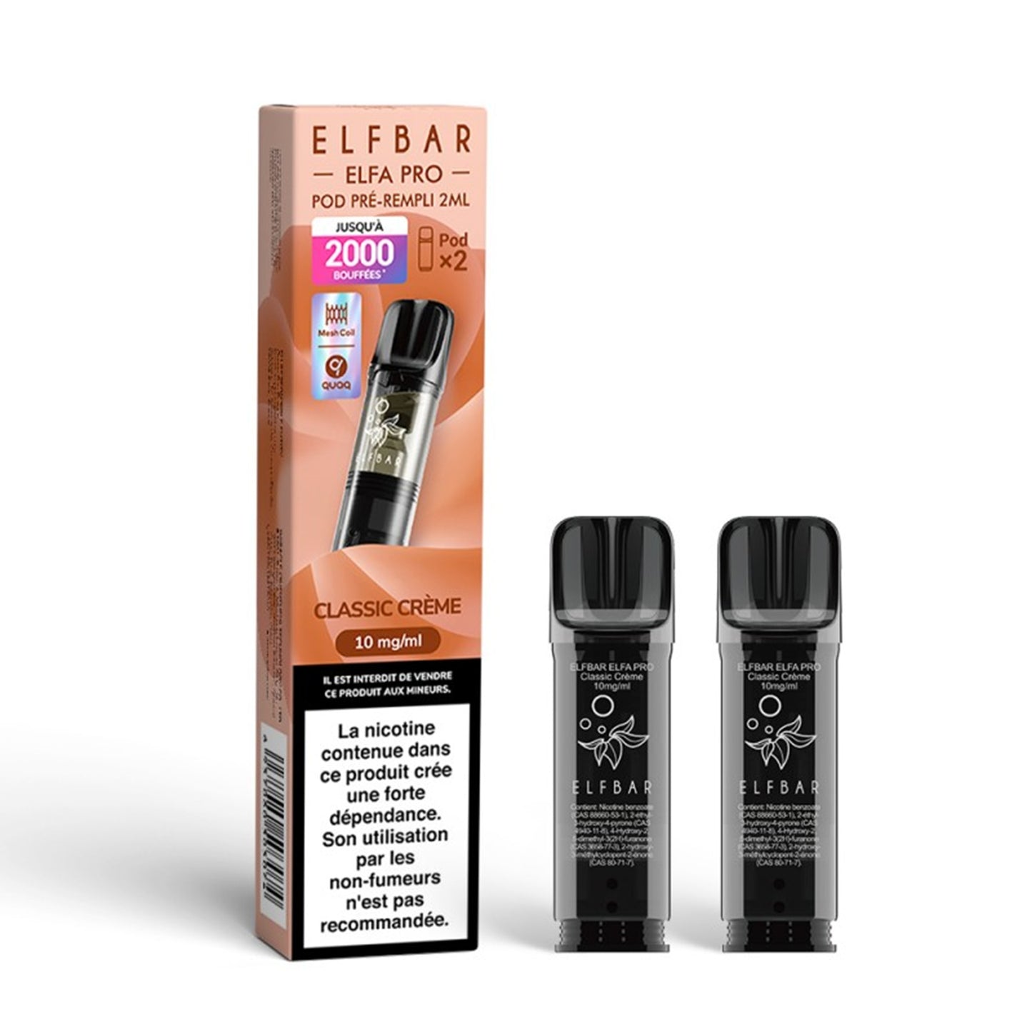 ELFBAR - ELFA Pro Pack di 2 Pods – Classic Crème