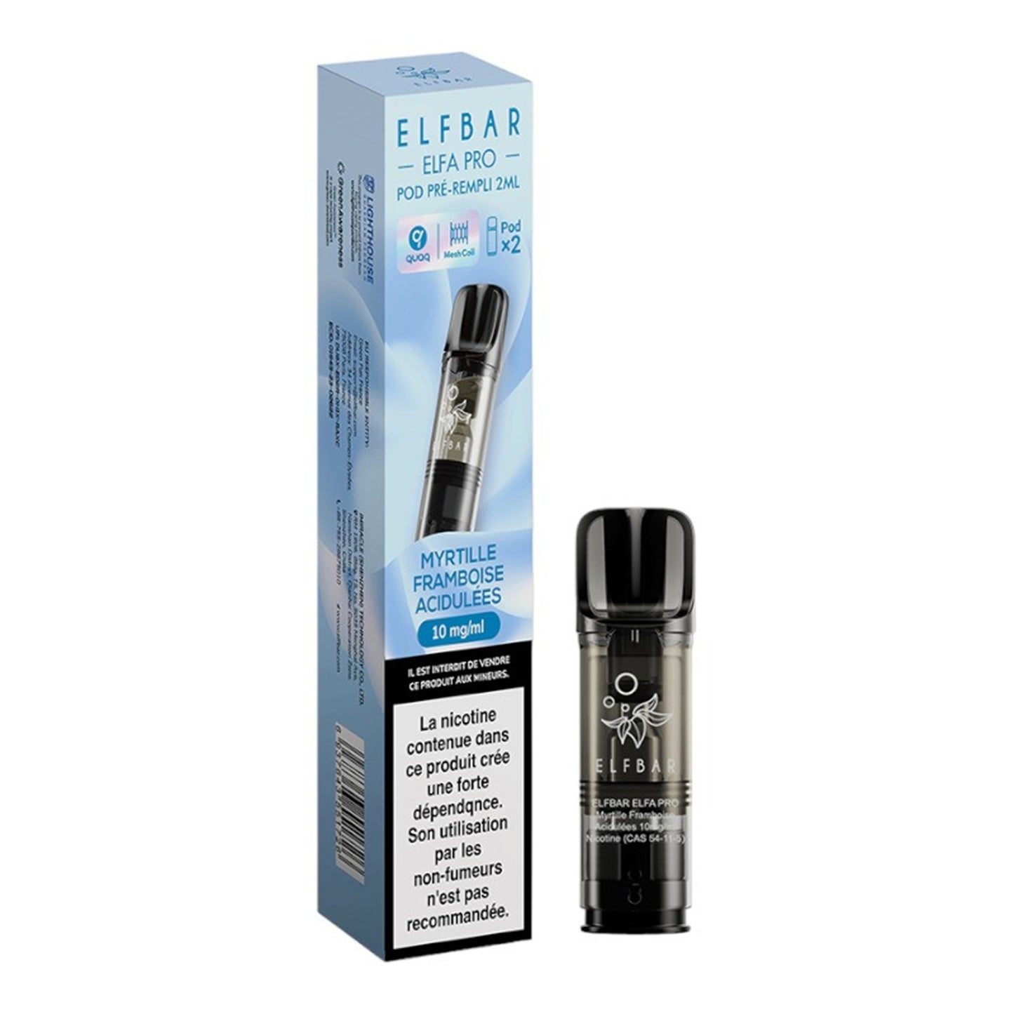 ELFBAR - ELFA Pro Pack di 2 Pods – Mirtillo Lampone aciduli