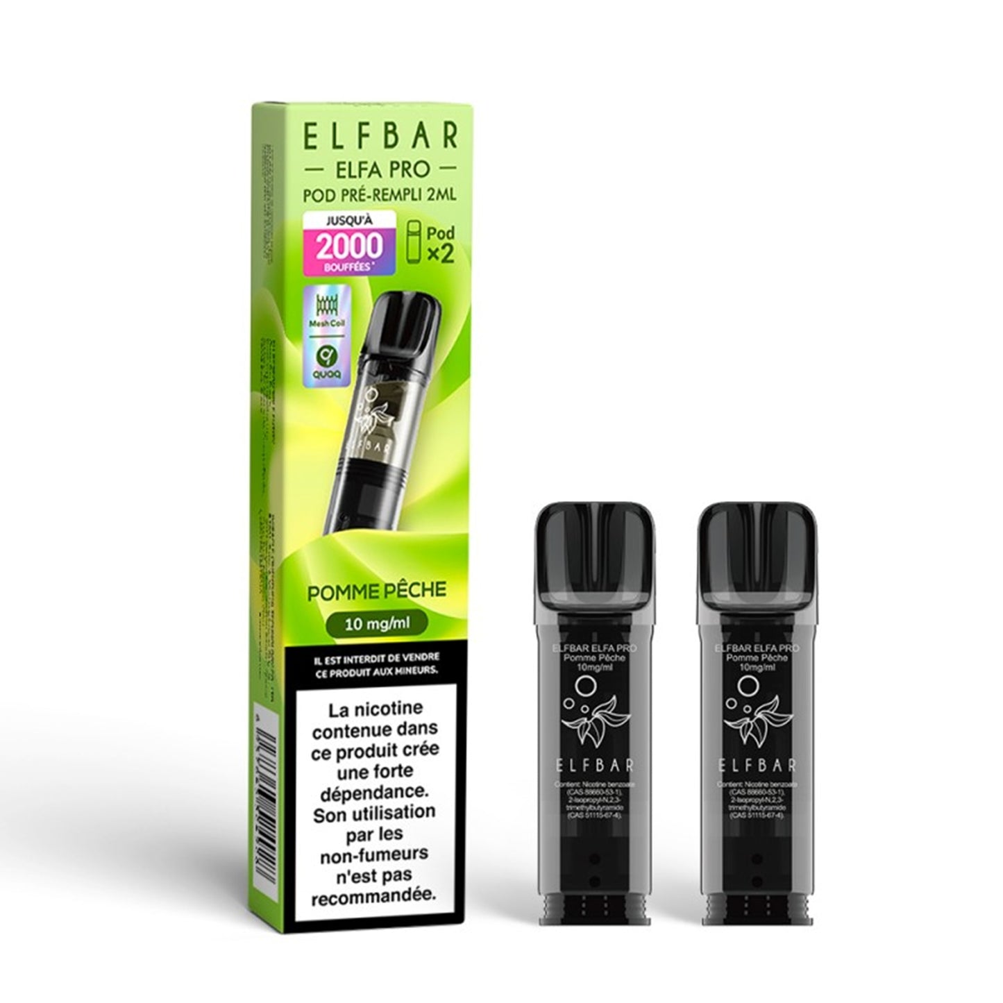 ELFBAR - ELFA Pro Pack di 2 Pods – Mela Pesca