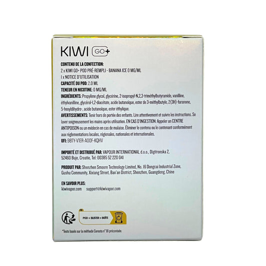 KIWI Go+ Pack de 2 Pods Banane Ice