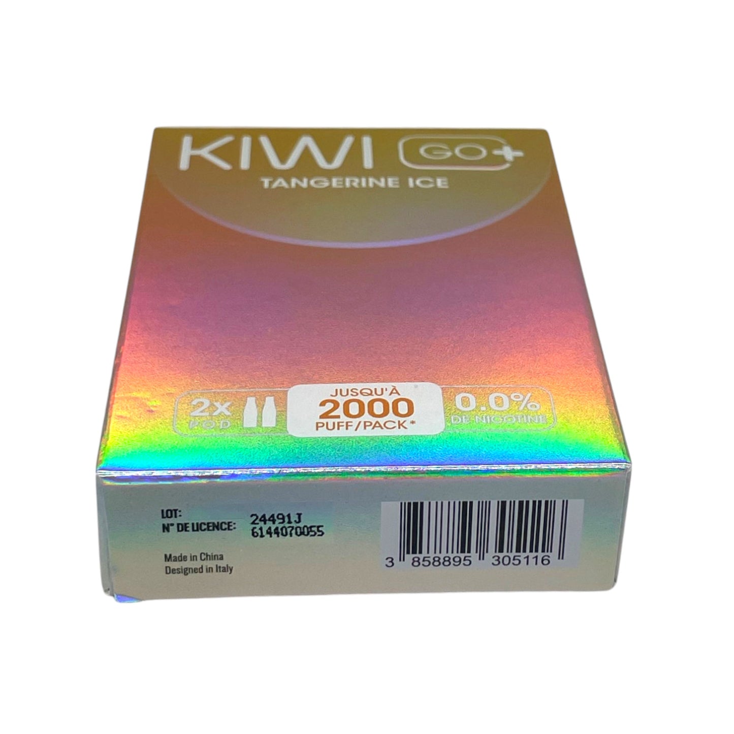 KIWI Go+ Confezione da 2 Pods Pré-remplis Tangerine Ice/ Mandarine glacée