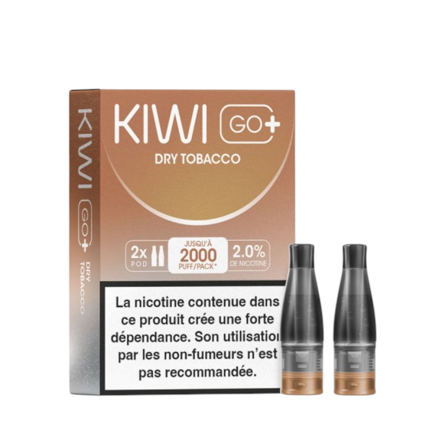 KIWI Go+ Pack de 2 Pods Dry Tobacco
