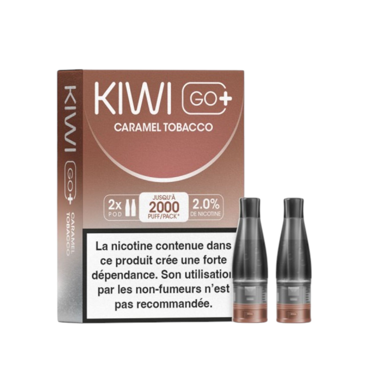 KIWI Go+ Pack de 2 Pods Caramel Tobacco