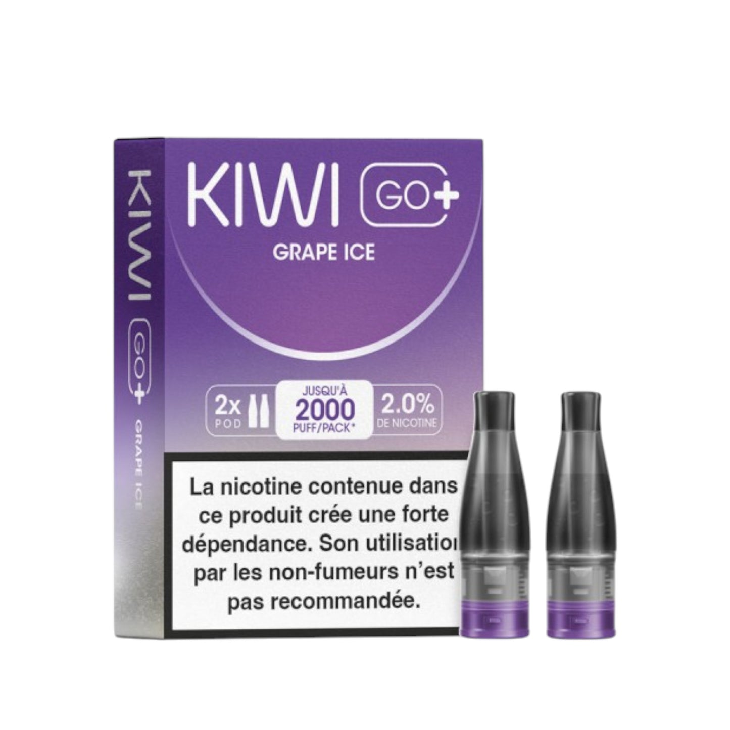 KIWI Go+ Pack of 2 Pods Grape Ice