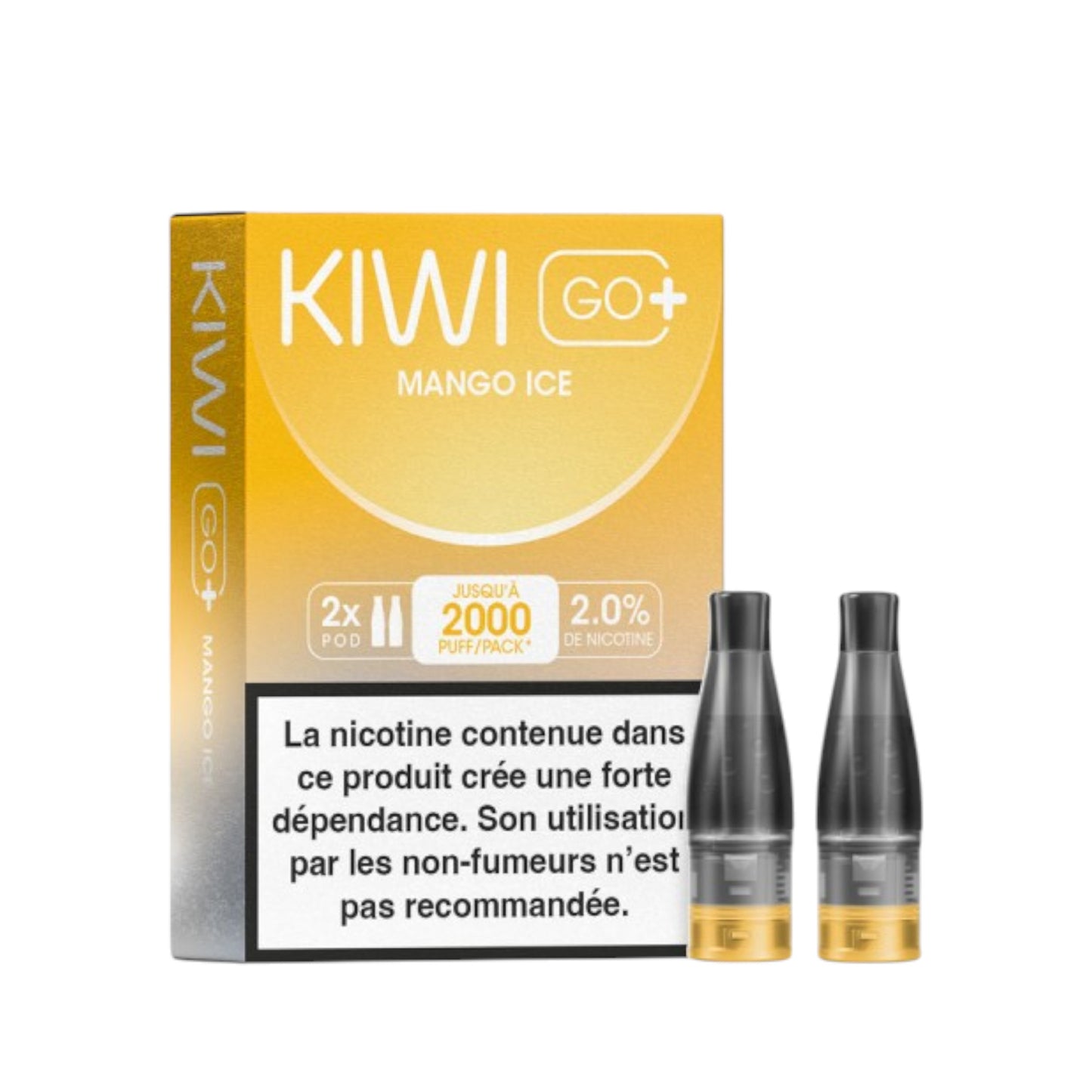 KIWI Go+ Pack of 2 Pods Mango Ice