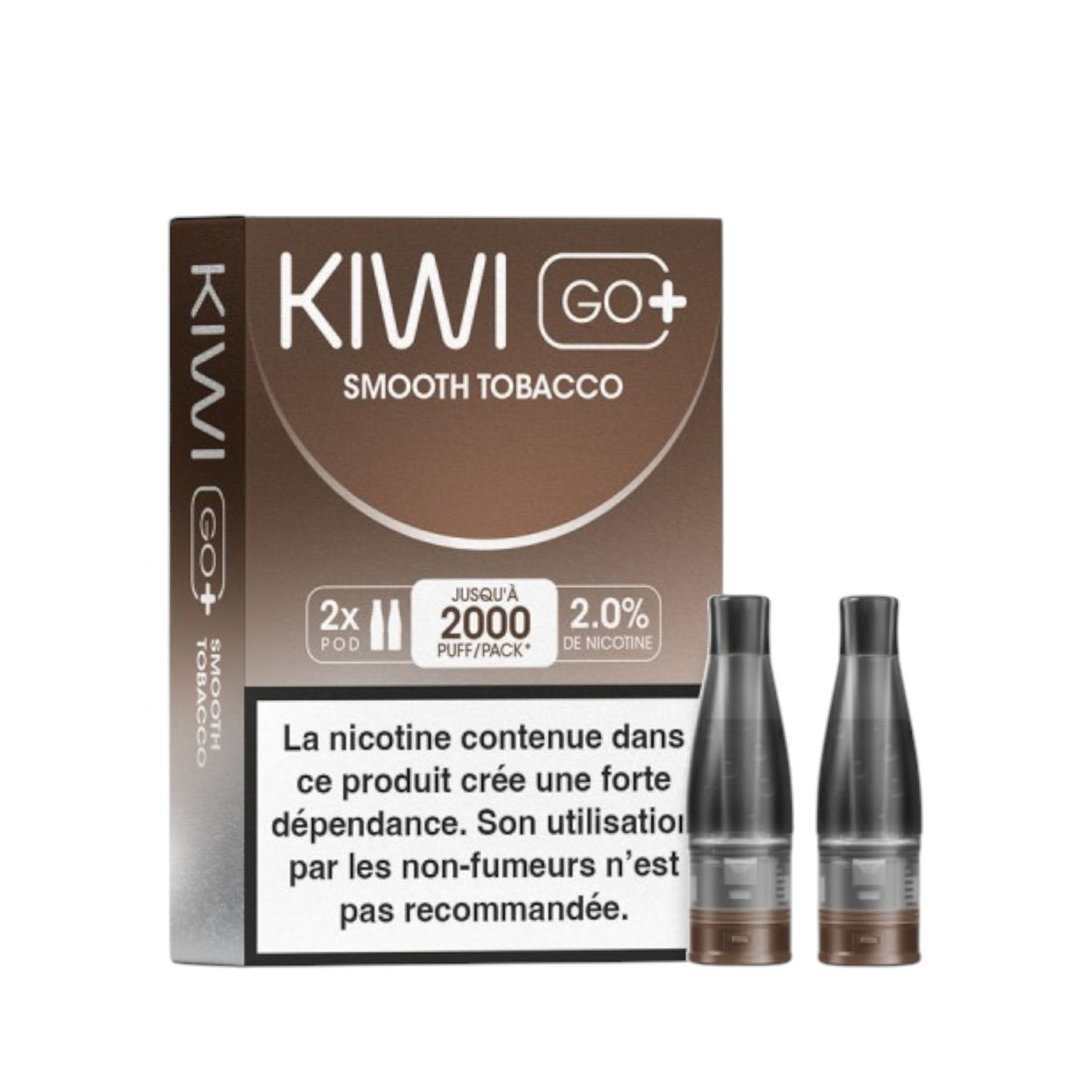 KIWI Go+ Pack de 2 Pods Smooth Tobacco