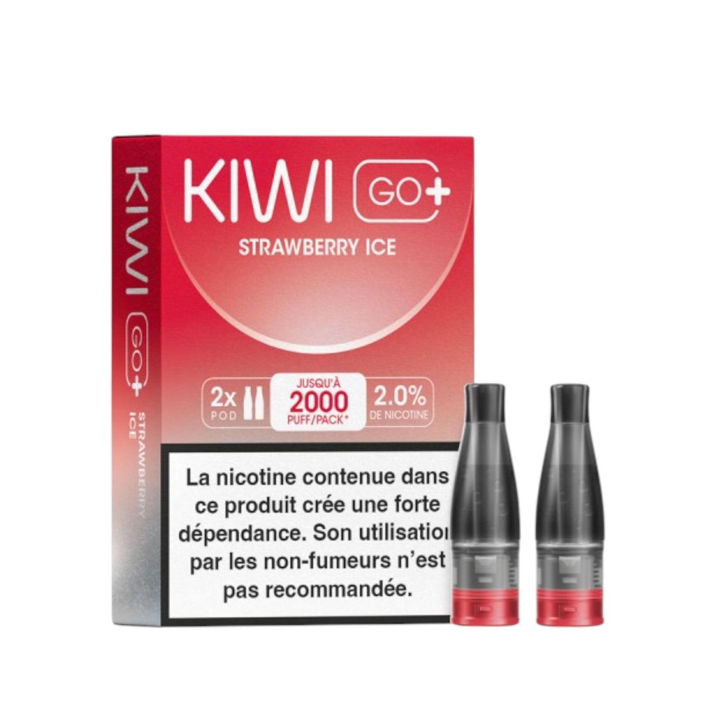 KIWI Go+ Pack of 2 Pods Strawberry Ice
