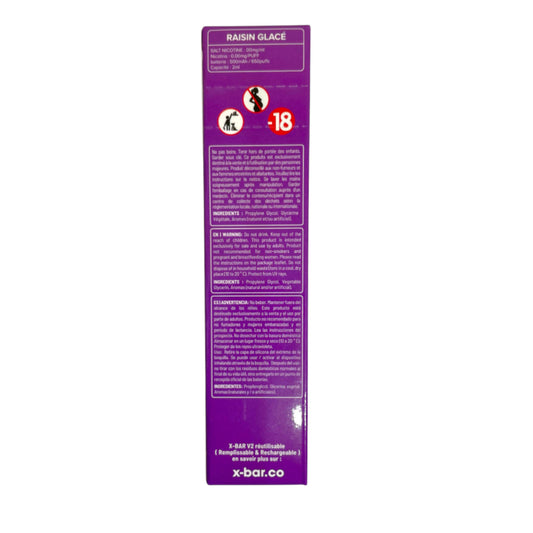 X-BAR V2 Puff Raisin Glacé