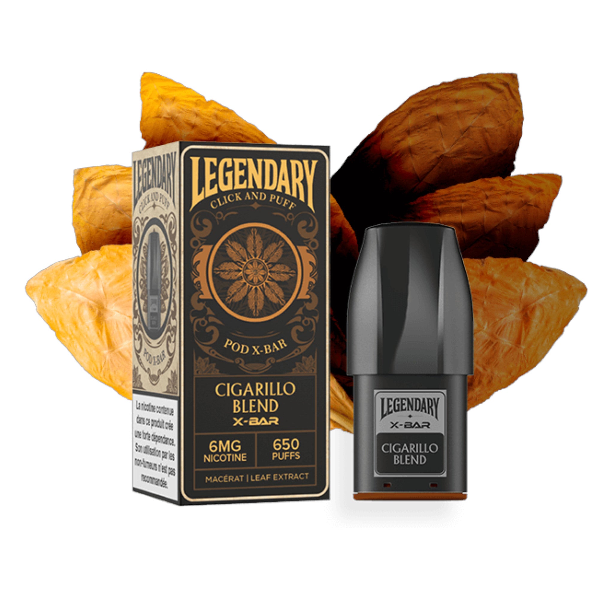 Click & Puff Legendary – Pod – Cigarillo Blend – VAPE KOO