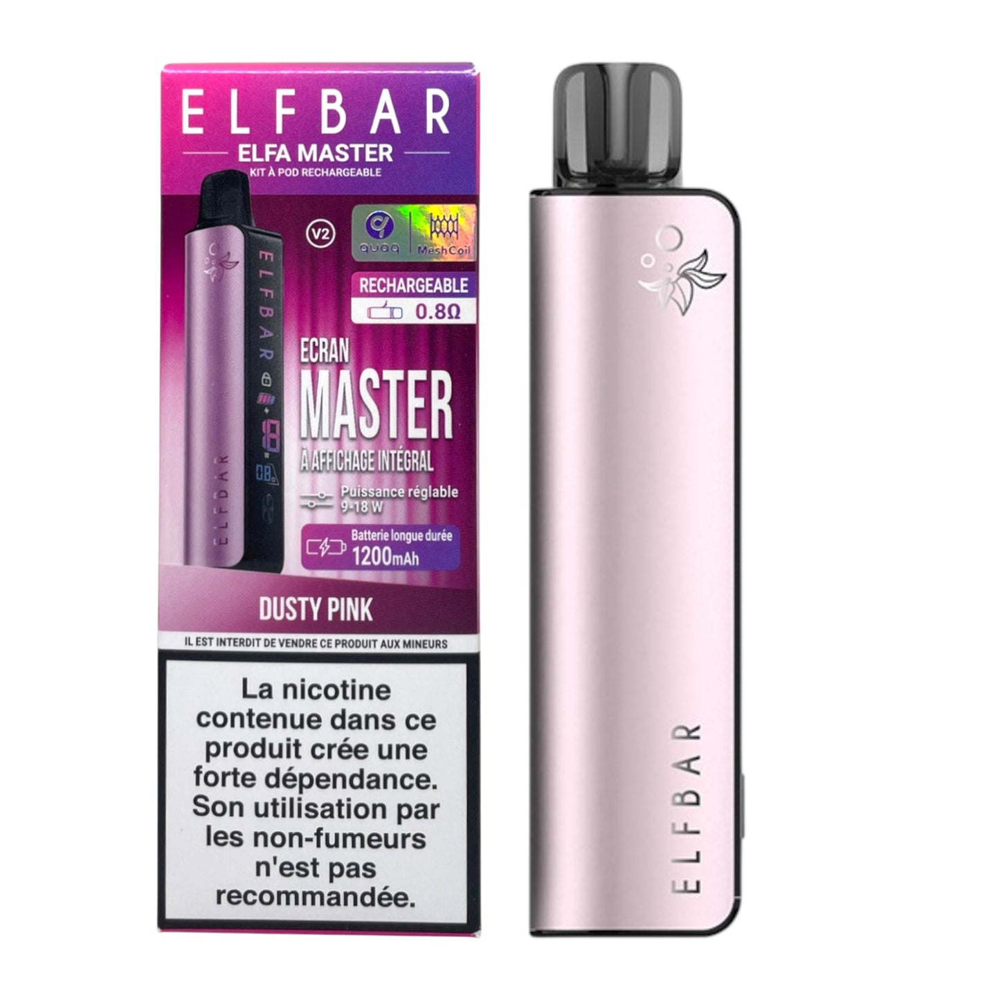 ELFBAR - Kit Elfa Master 1200mAh - Dusty Pink
