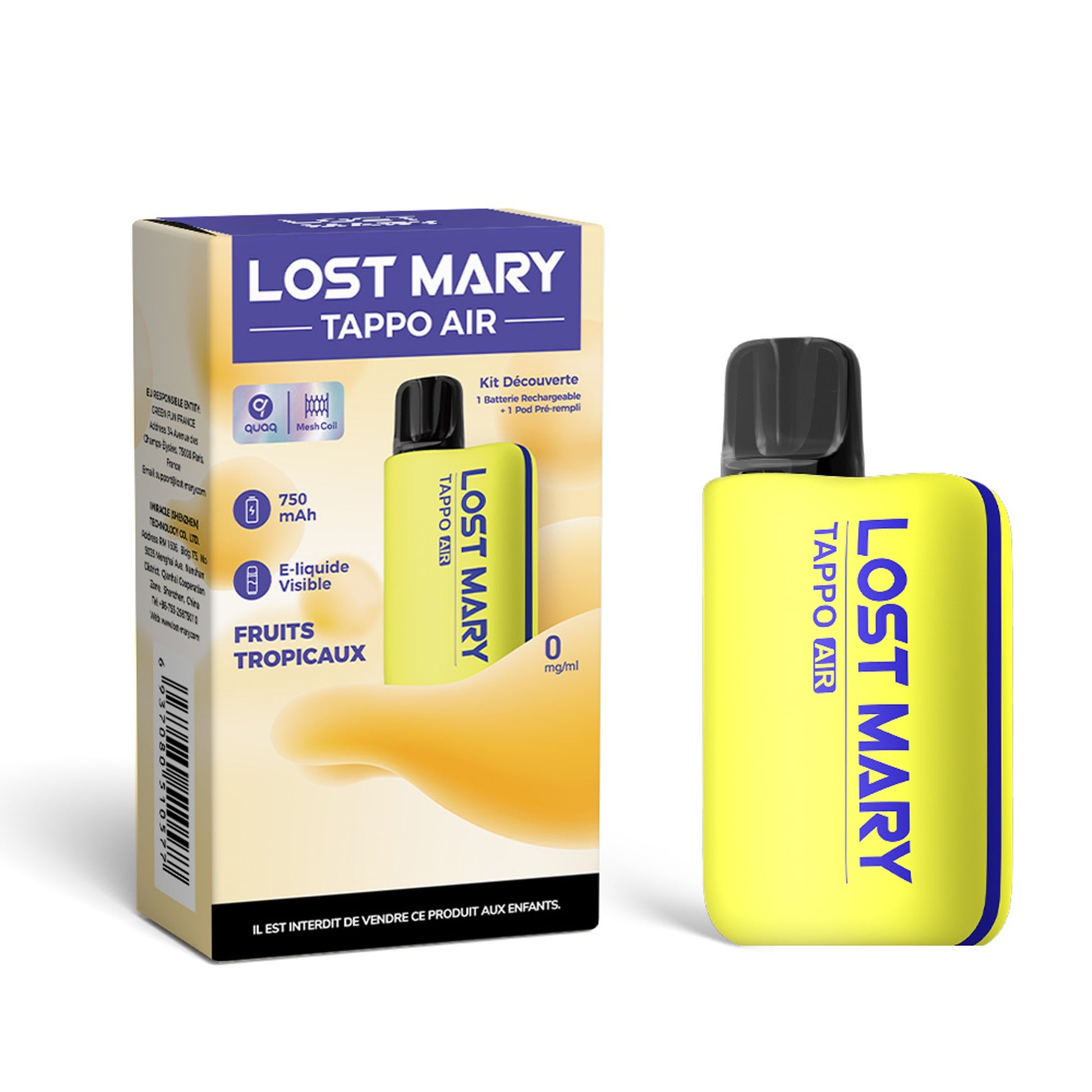 Lost Mary - Tappo Air Kit - Tropical Fruits VAPE KOO Lost Mary - Tappo Air Kit - Tropical Fruits VAPE KOO