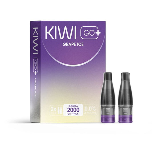KIWI Go+ Confezione da 2 Pods Pré-remplis Grape Ice/Raisin Glacé