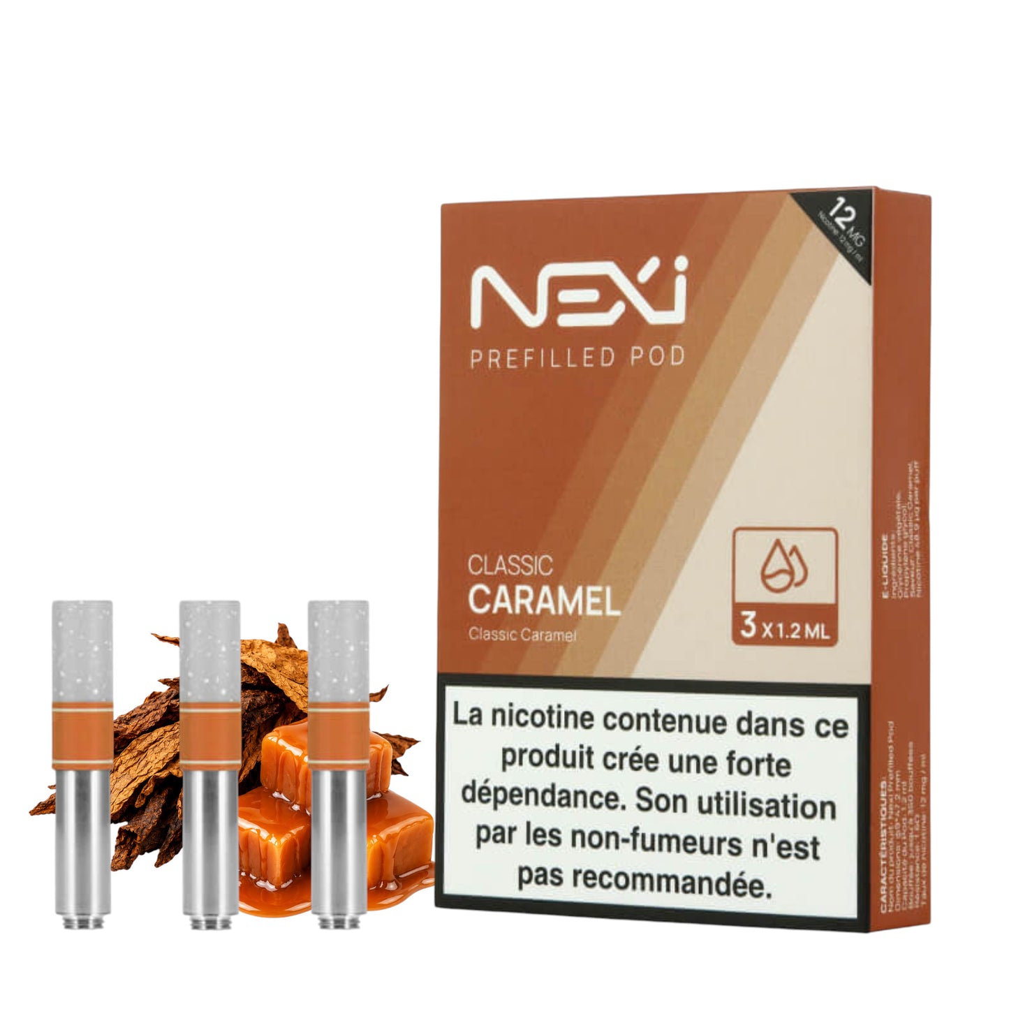 Aspire Nexi Cartridges Pack of 3 – Classic Caramel
