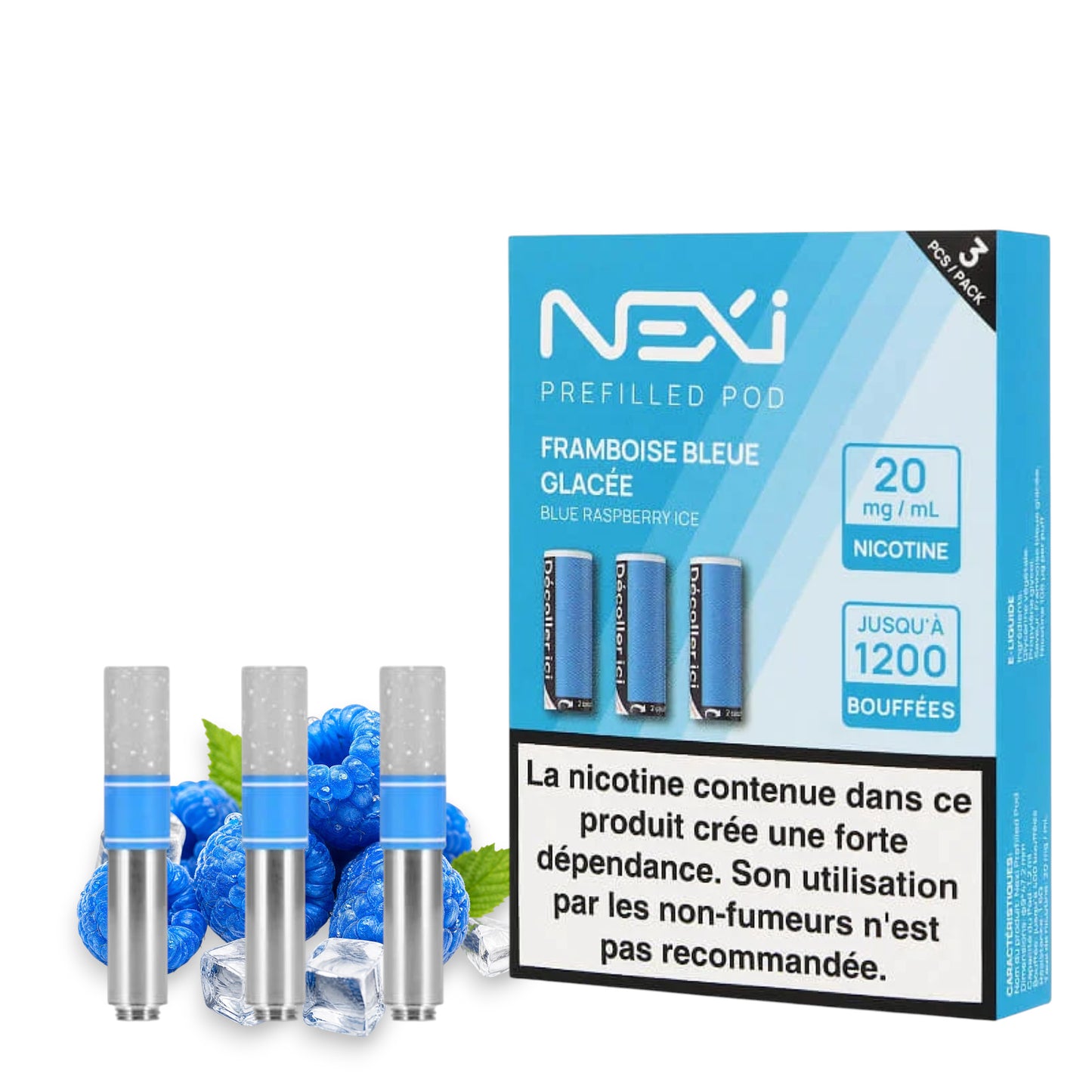 Aspire Nexi kazety po 3 – Ledová modrá malina