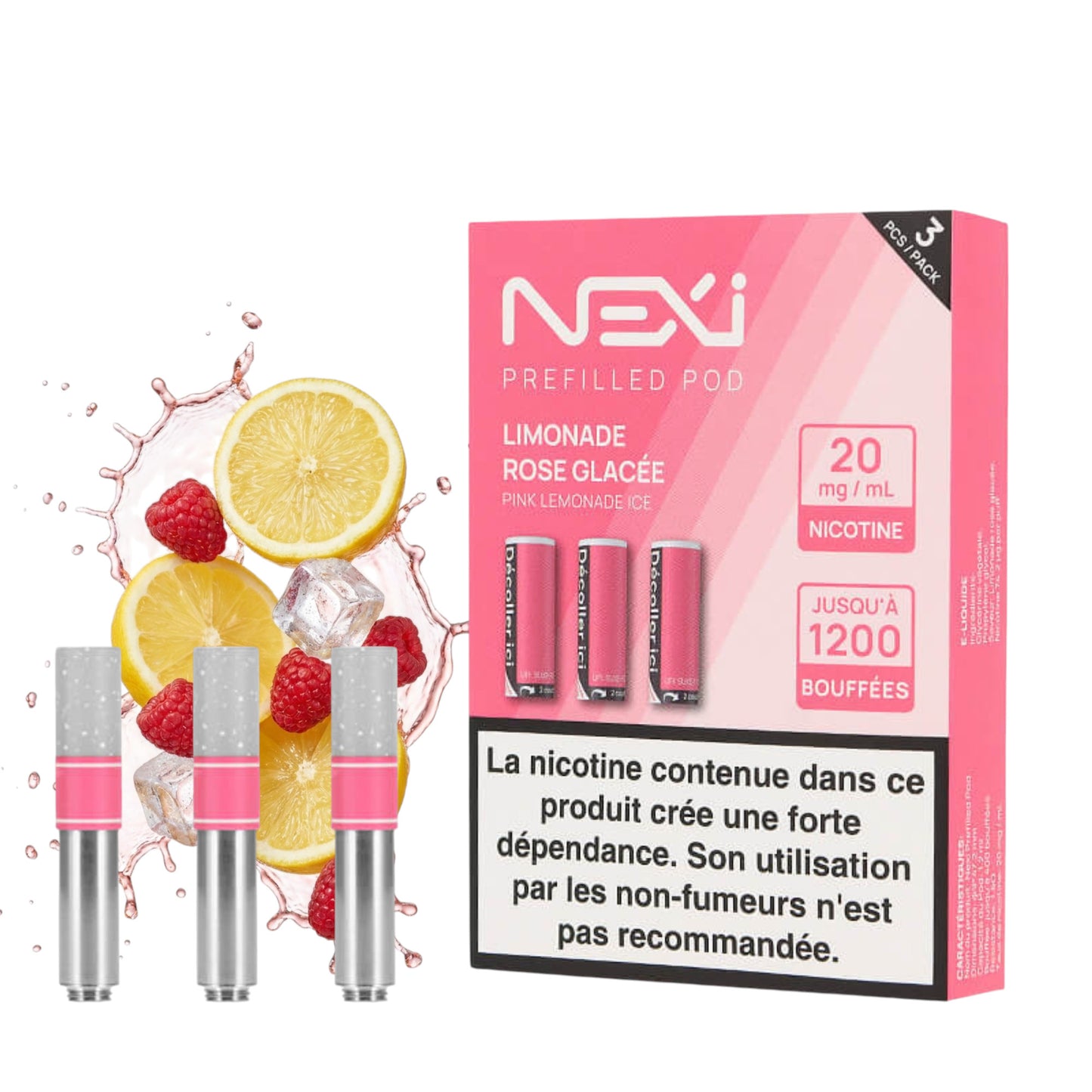 Aspire Nexi Cartridges Pack of 3 – Iced Pink Lemonade