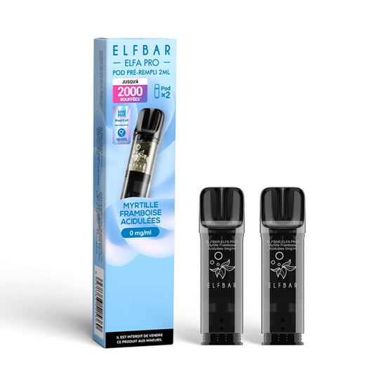 ELFBAR - ELFA Pro Pack di 2 Pods – Mirtillo Lampone aciduli