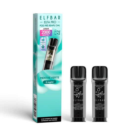 ELFBAR - ELFA Pro Pack di 2 Pods – Menta Verde