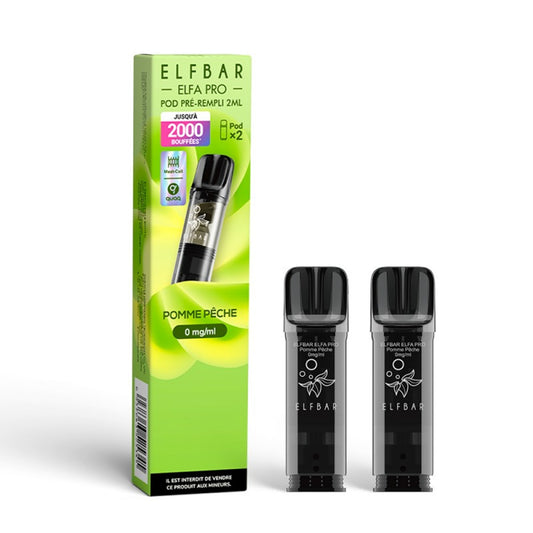 ELFBAR - ELFA Pro Pack di 2 Pods – Mela Pesca