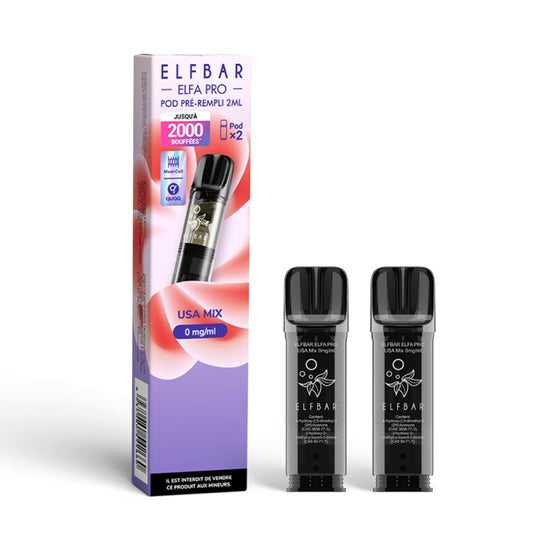ELFBAR - ELFA Pro Pack di 2 Pods – USA Mix