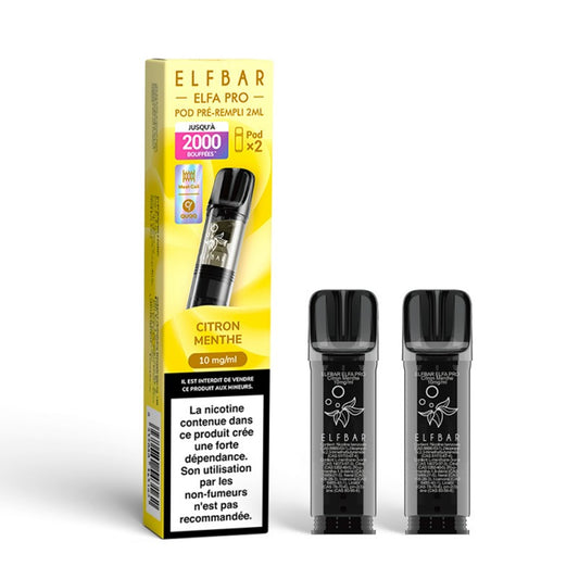 ELFBAR - ELFA Pro Pack de 2 Pods – Citron Menthe