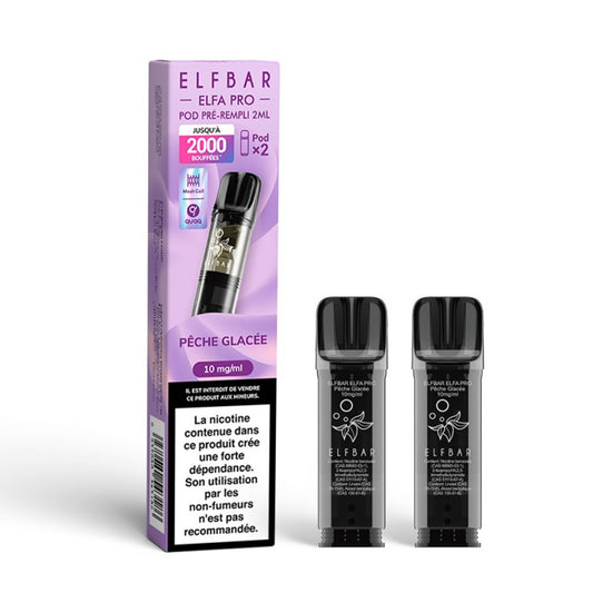 ELFBAR - ELFA Pro Pack de 2 Pods – Pêche Glacée