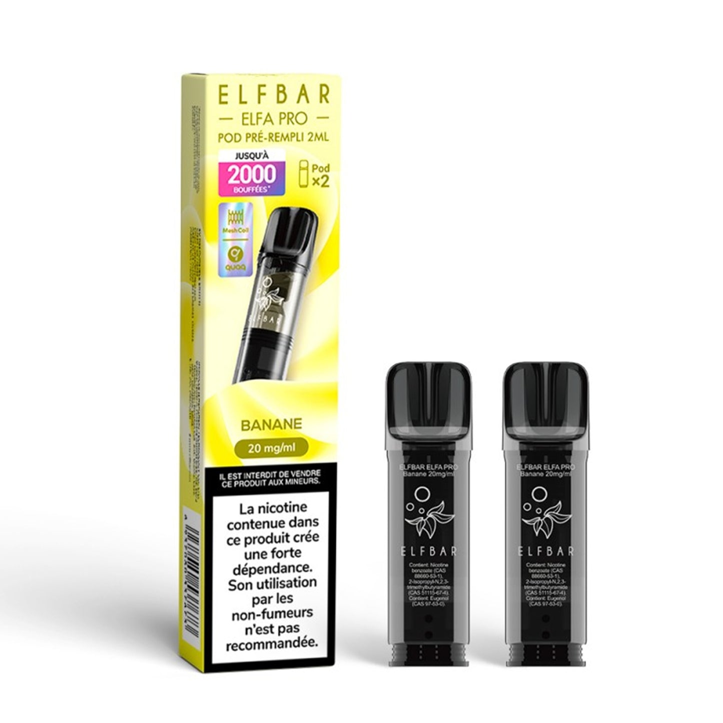 ELFBAR - ELFA Pro Pack de 2 Pods – Banane
