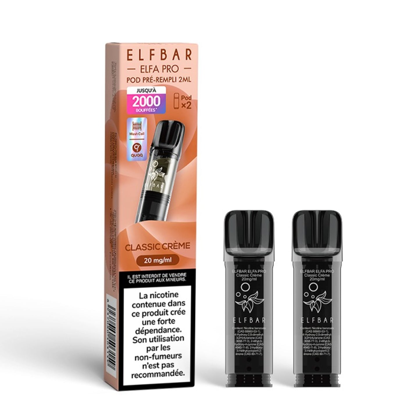 ELFBAR - ELFA Pro Pack di 2 Pods – Classic Crème