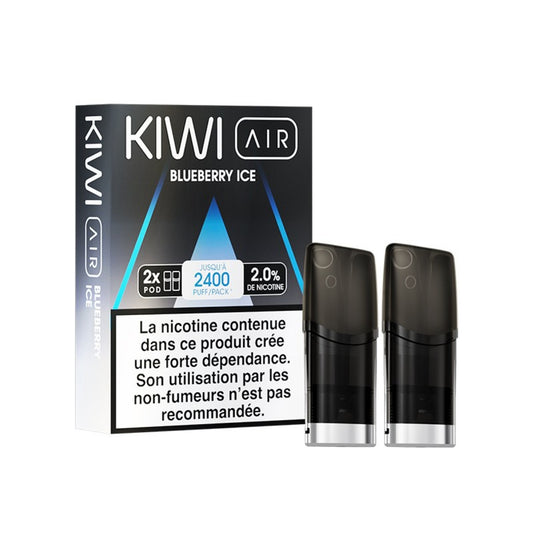 2x Cartouches Kiwi Air Blueberry Ice