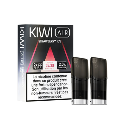 2x Cartouches Kiwi Air -Strawberry Ice