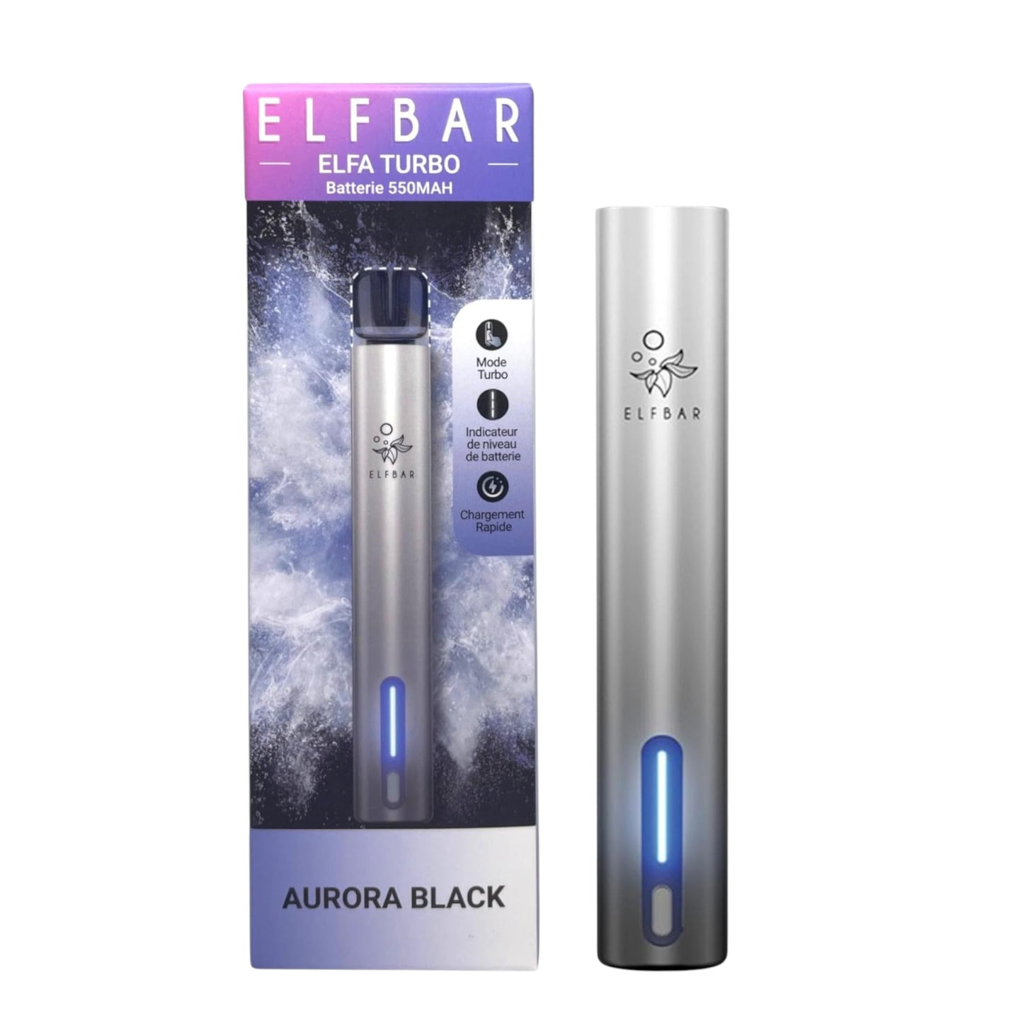 ELFBAR – ELFA Turbo LED Battery 550 mAh – Aurora Black