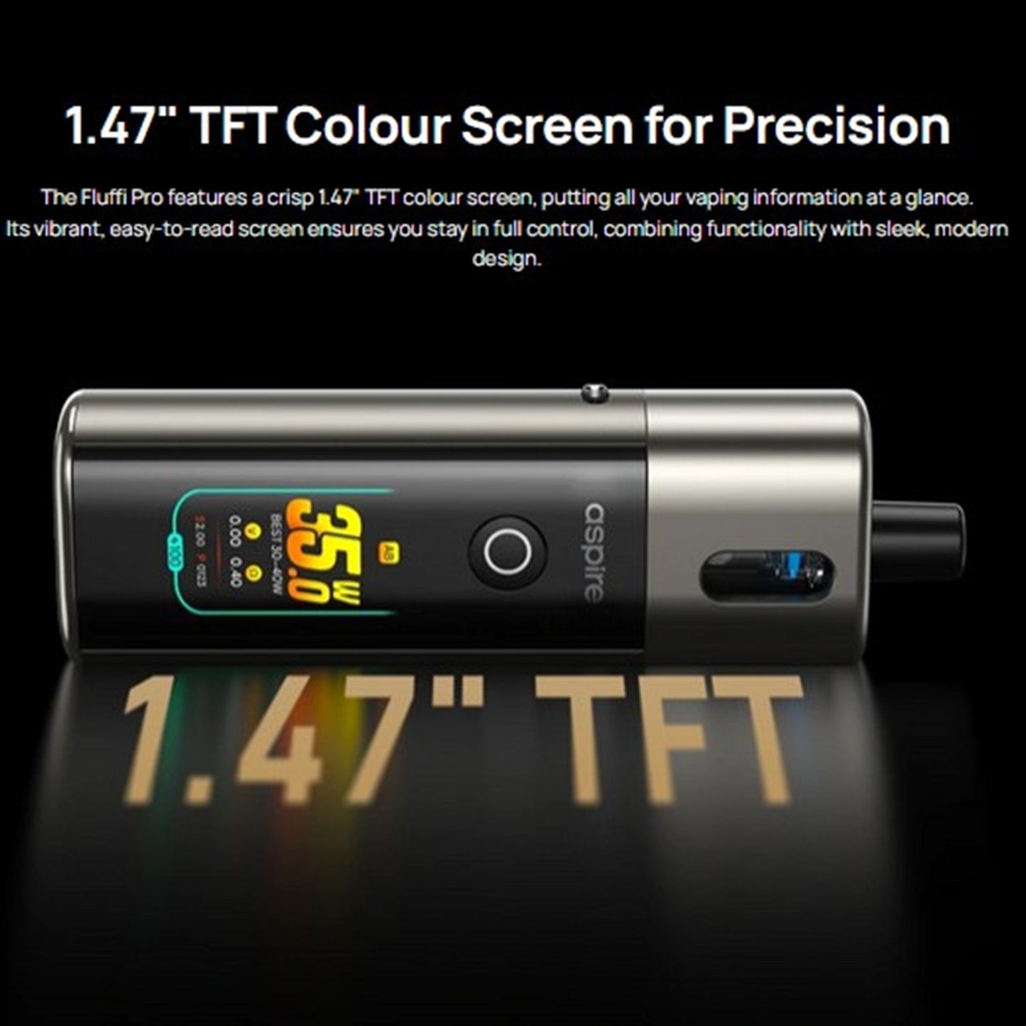 Aspire Fluffi Pro 2800mAh –  Light Gunmetal