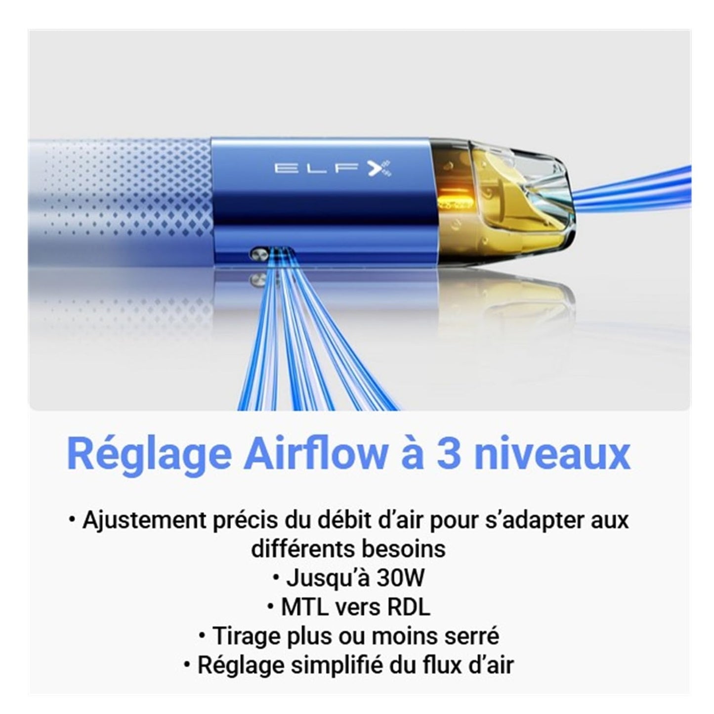 ELFBAR – Kit ELFX 1000 mAh Silver