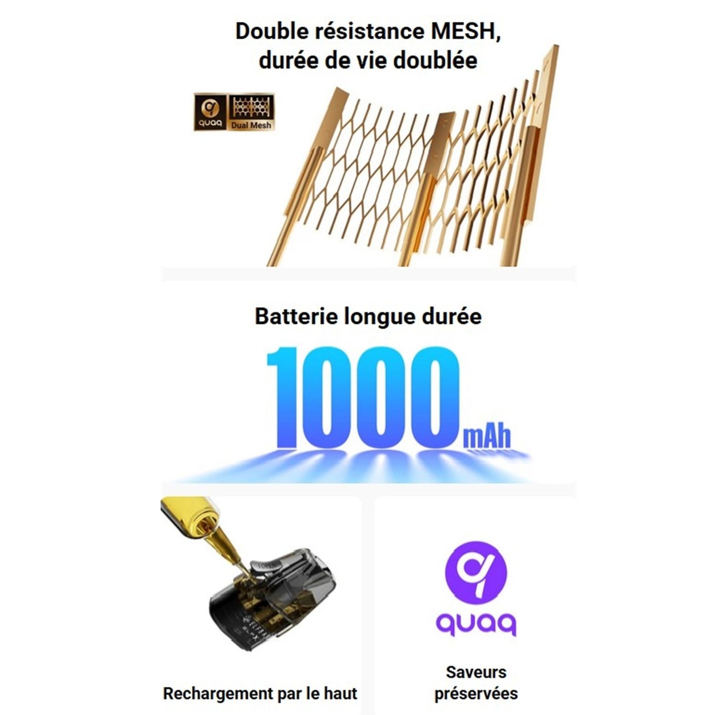 ELFBAR – Kit ELFX 1000 mAh Silver