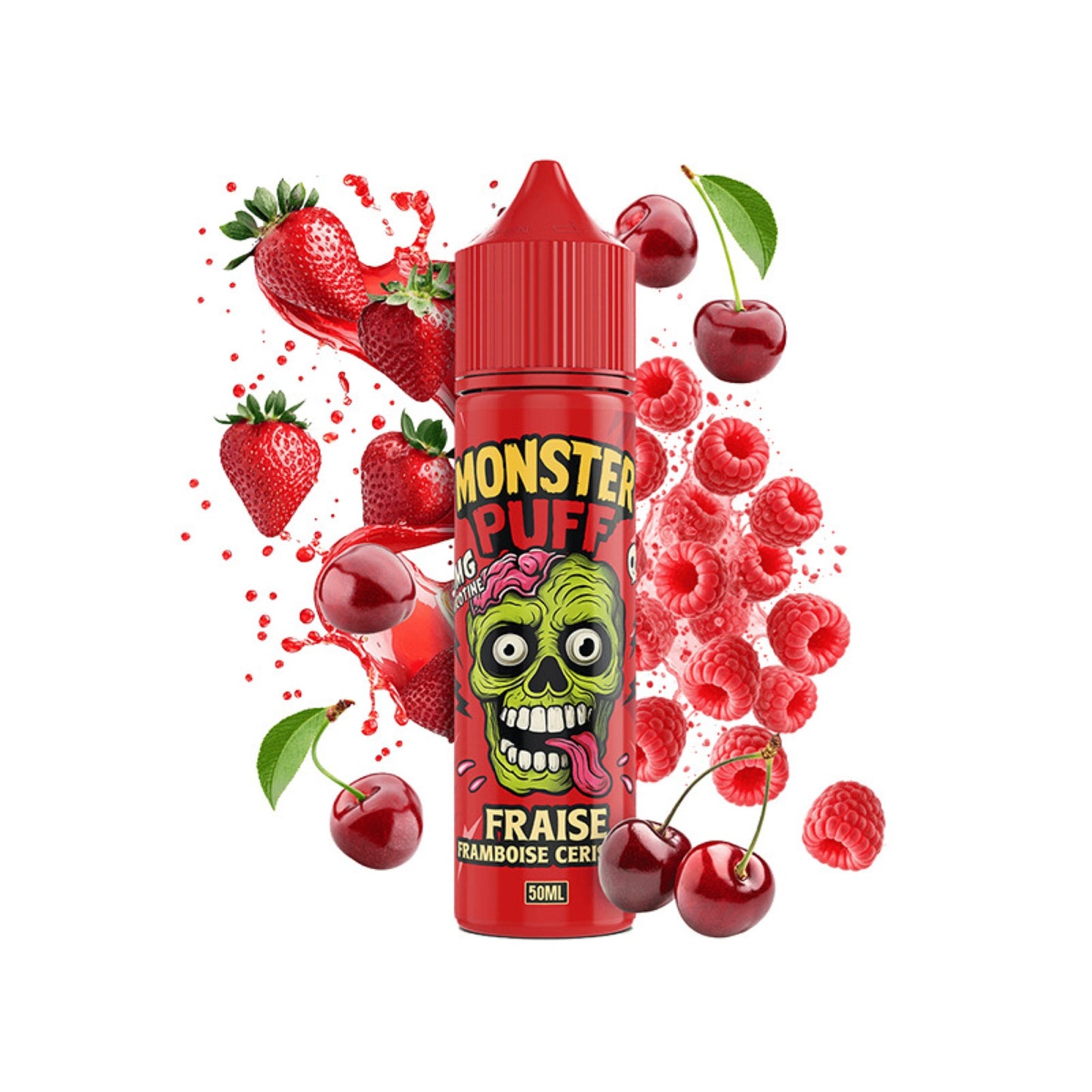 Monster 50ml - Erdbeere, Himbeere, Kirsche Eis