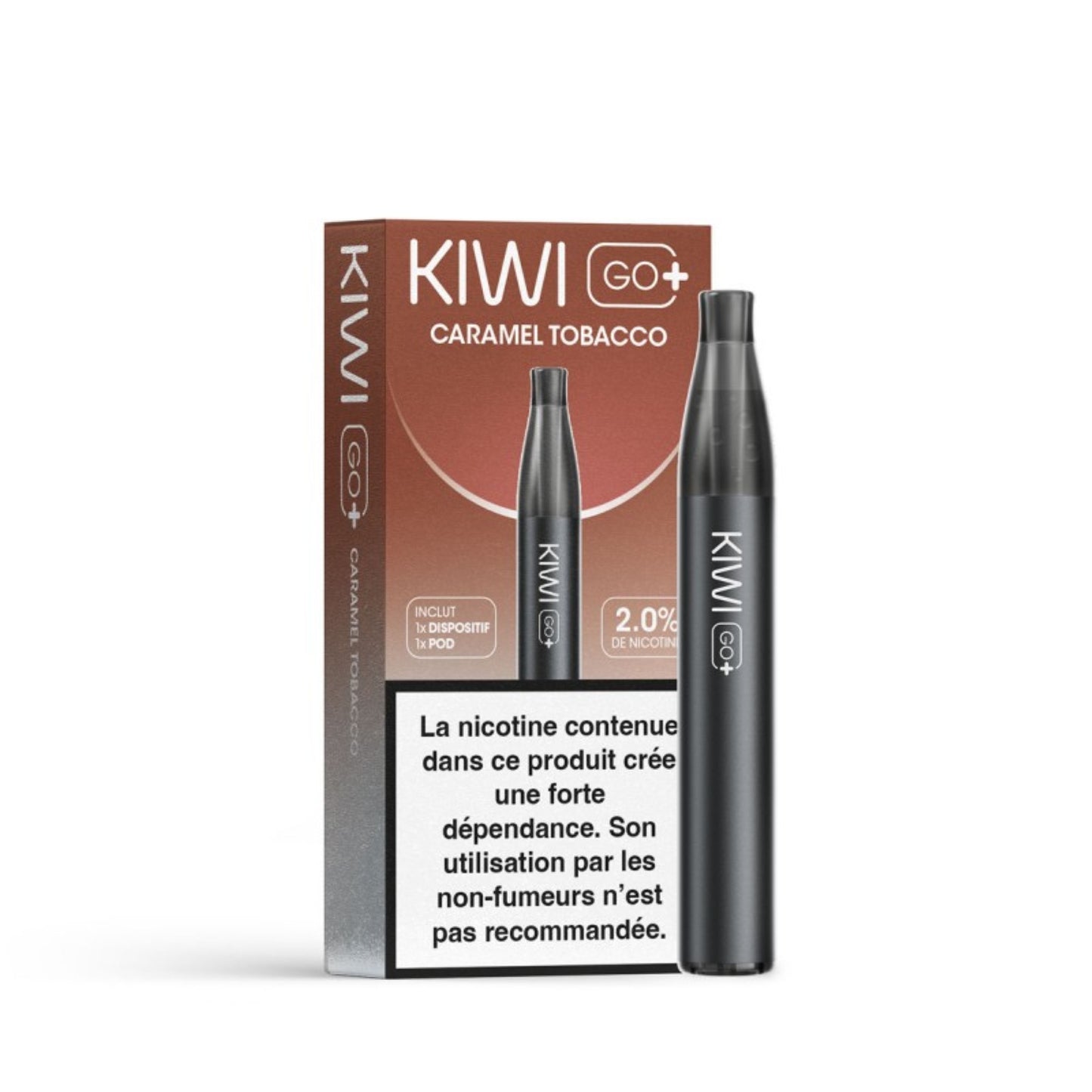 Starter kit KIWI Go+ 20mg Caramel Tobacco