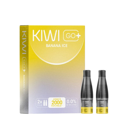 KIWI Go+ Pacco da 2 Pods Pré-remplis Banana Ice/Banana glacé