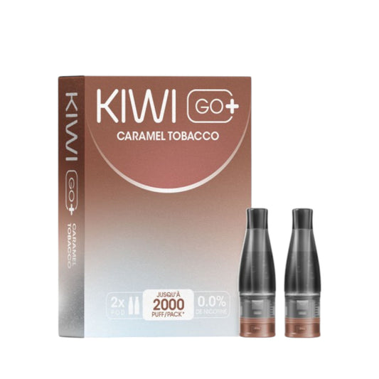 KIWI Go+ Confezione da 2 Pods Pré-remplis Caramello Tabacco/ Classico Biondo, Caramello